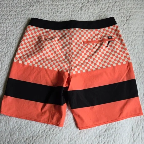 Vans Era Men Boardshorts Orange Black Amd White New 052025 - Picture 5 of 9
